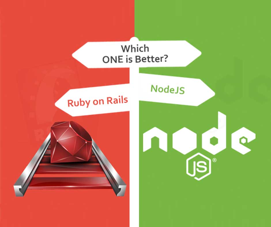 The difference between ruby on rails v/s node js