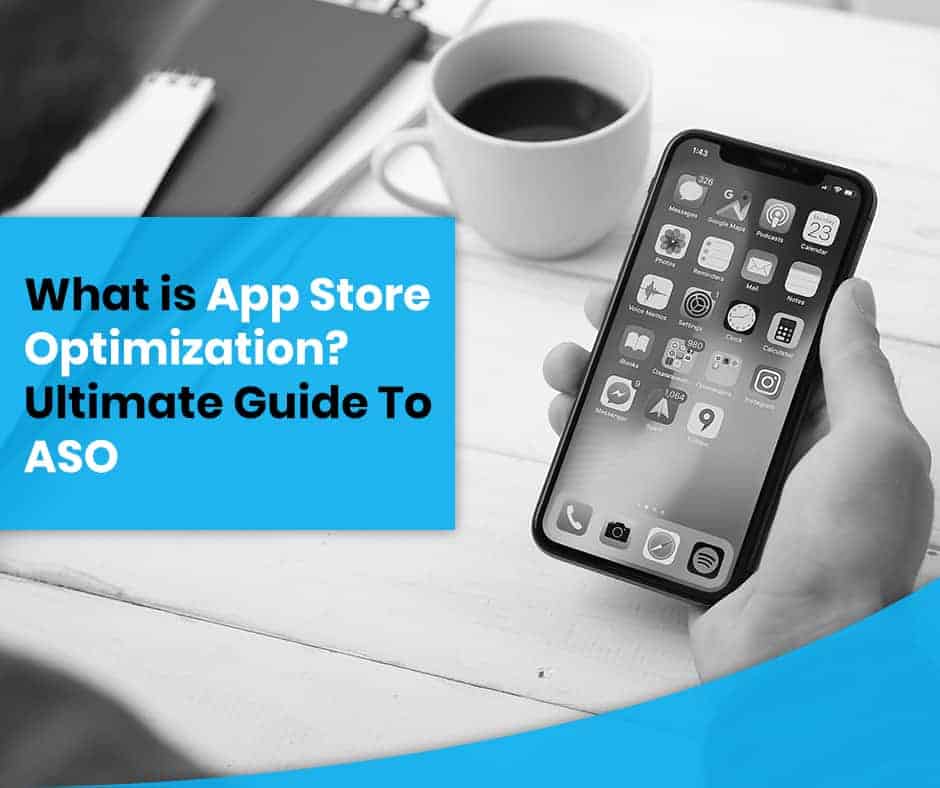 What is App Store Optimization(A man holding phone with hands using apps)
