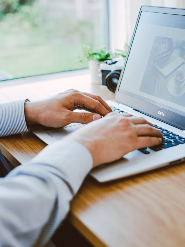 man working on laptop