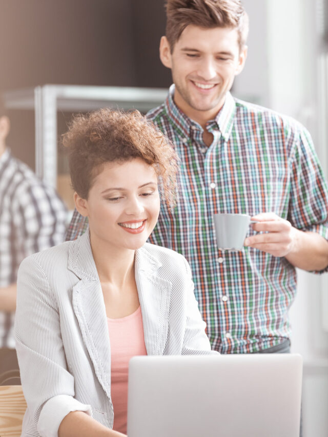 Businesswoman with computer